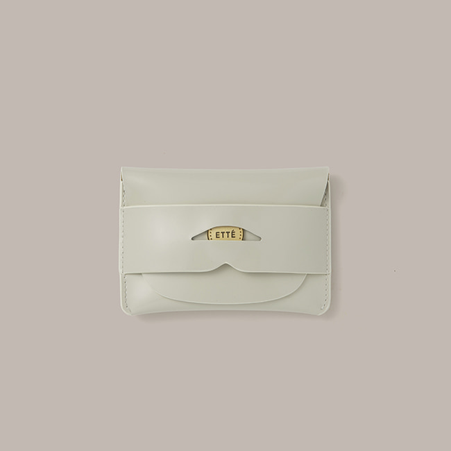 PENNY WALLET_PATENT CREAM