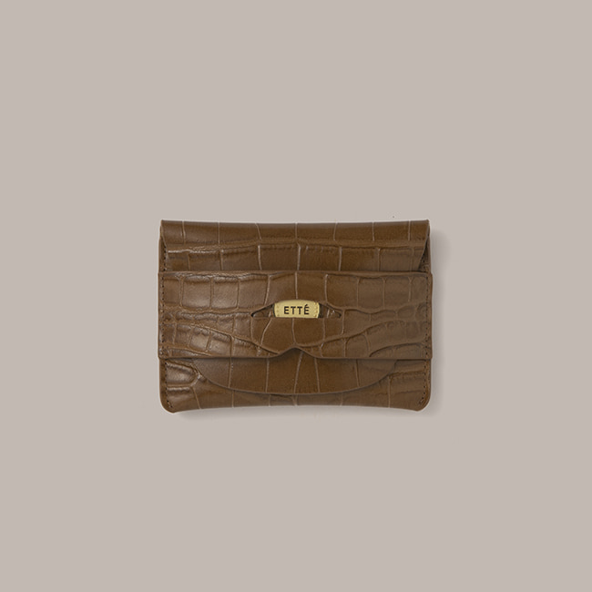 [SOLD OUT] PENNY WALLET_CROCO BROWN